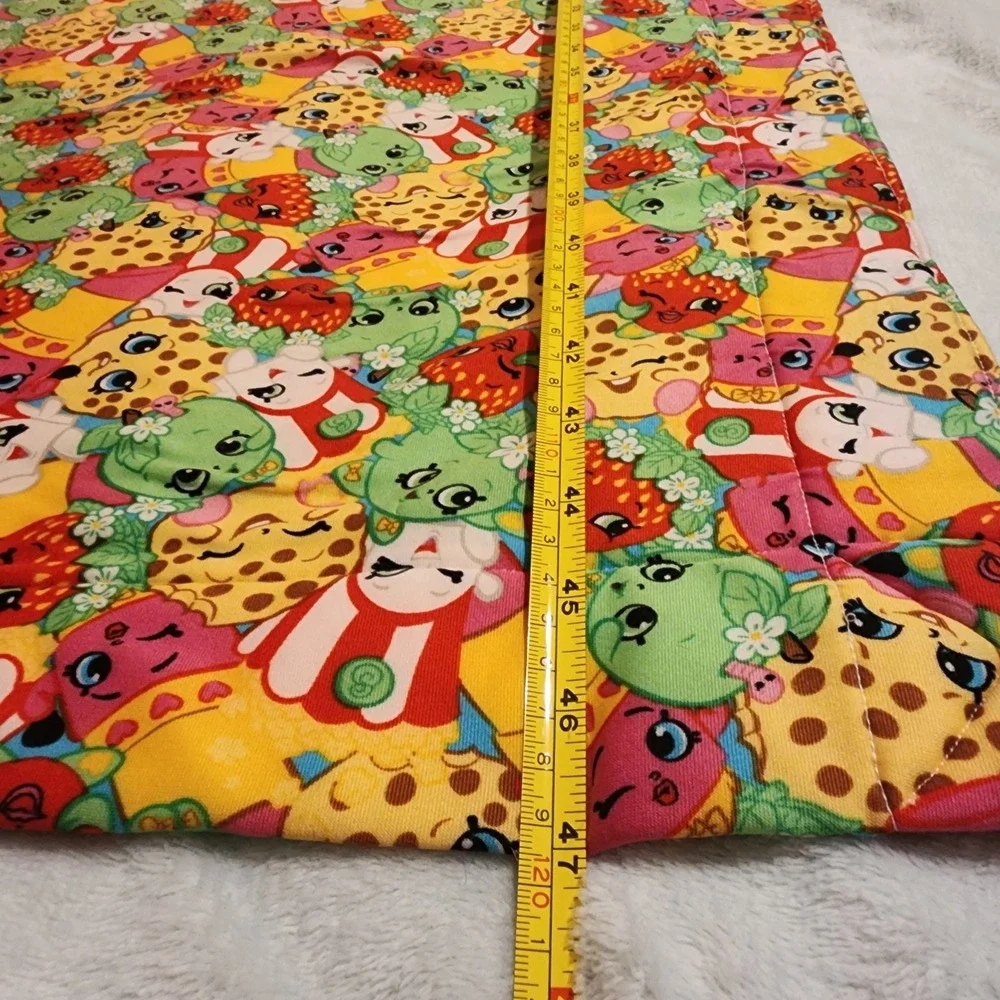 Hand Made Sewn SHOPKINS Crib Blanket Nursery‎ Play Mat Jersey Knit Super Soft